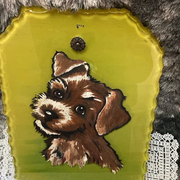 Vintage hand painted art glass - Picture 6 of 16